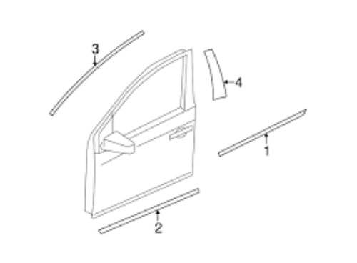Genuine NISSAN OEM Murano Passenger Front Lower Door Molding RH 80870-1AA2B