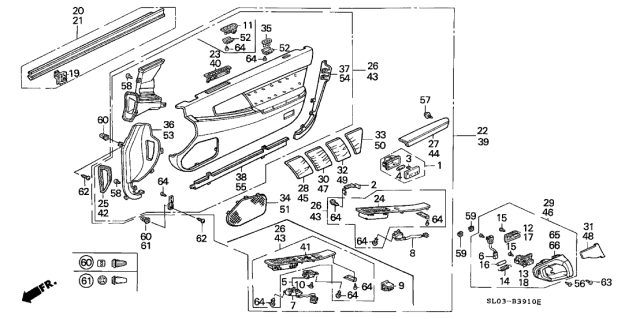 GENUINE HONDA POWER WINDOW MASTER OEM 1991-1999 NSX COUPE 35750-SL0-A01ZA JDM