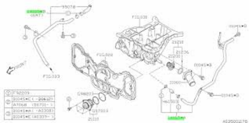 Genuine SUBARU OEM Water Pump Return Pipe Tribeca Legacy Outback 2005 - 2009 B9