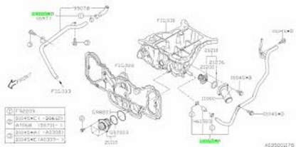 Genuine SUBARU OEM Water Pump Return Pipe Tribeca Legacy Outback 2005 - 2009 B9