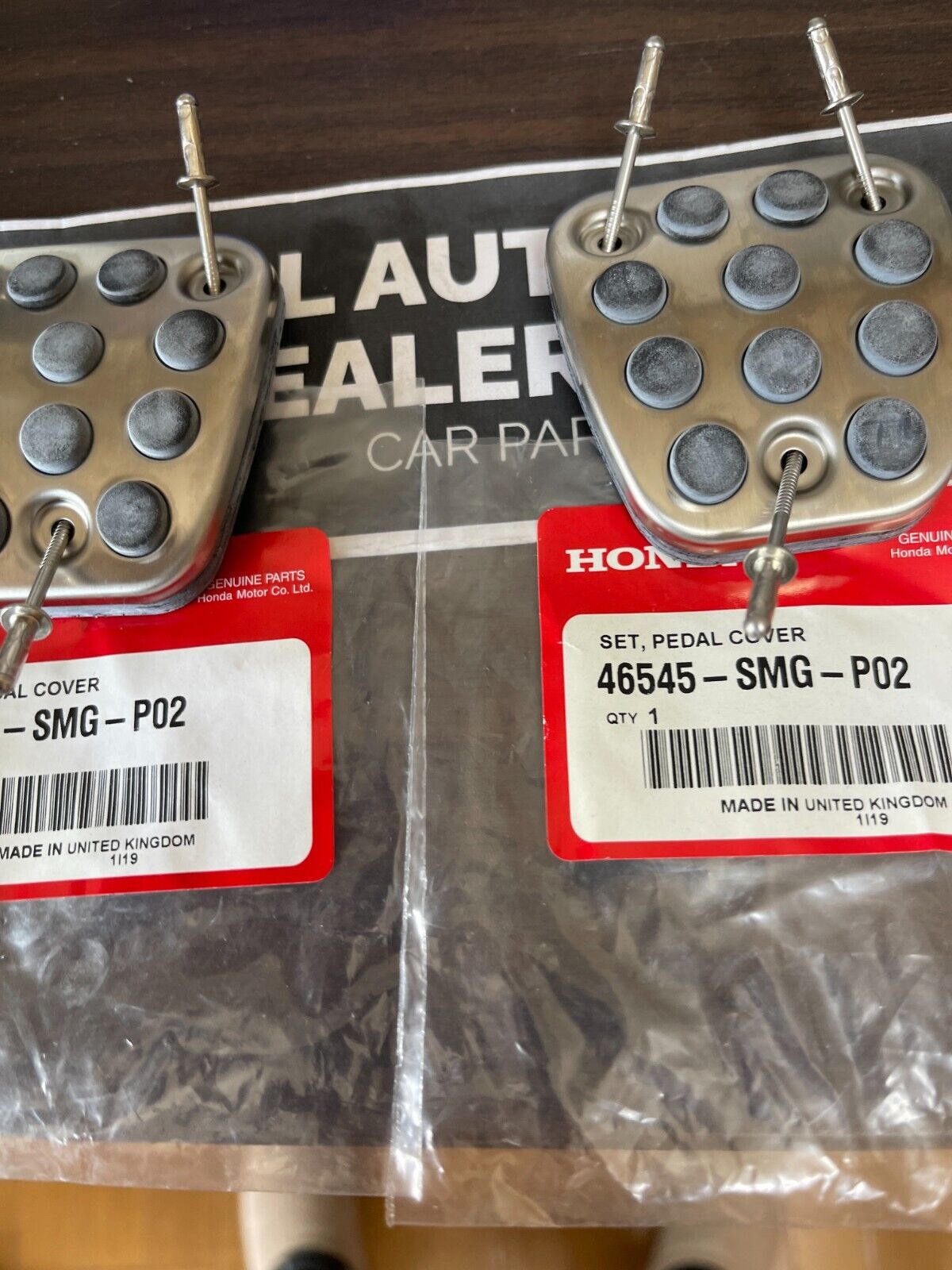 Genuine HONDA OEM ACURA Integra DC5 RSX Accord Civic Brake Clutch Pedal Pads