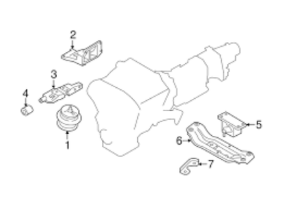 Genuine NISSAN OEM Q40 Q50 AWD LH Drivers Side Engine Mount Bracket 11233-4GA5A