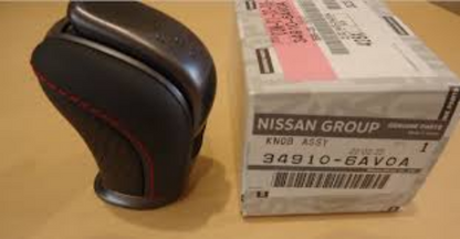 Genuine Nissan R35 GT-R GTR BLACK EDITION Red Stitch Shift Knob 34910 - 6AV0A