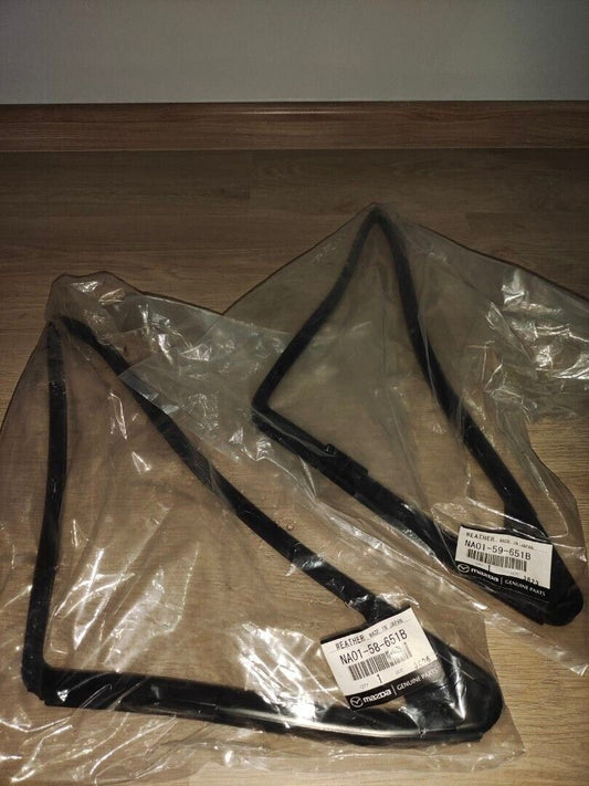 Genuine MAZDA Miata MX-5 Roadster NA NB Front Door Glass Weatherstrip Lh&Rh SET