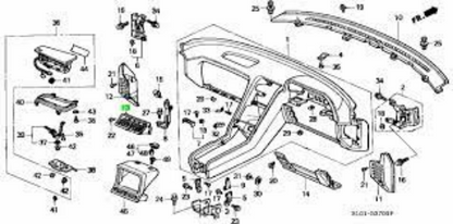 Genuine HONDA NSX Coupe Air Conditioner Center Outlet Air Duct  77610-SL0-A02ZA