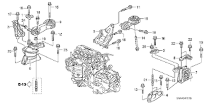 Genuine Honda OEM Front Upper Engine Torque Damper Civic 1.8L L4 50880-SNA-A82