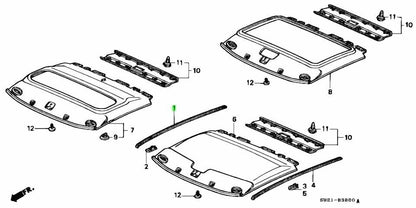 Genuine HONDA OEM CR-X CRX EF8 1988-1991 Roof Side Molding Trim 74306-SH2-010