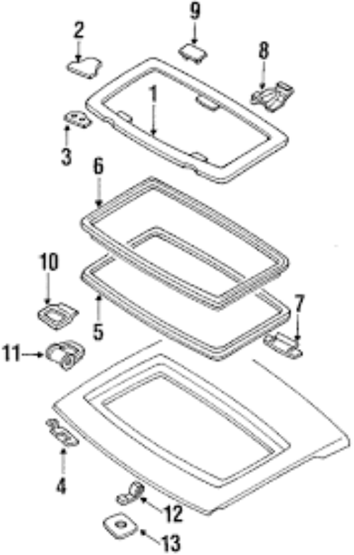 GENUINE NISSAN OEM S13 240SX WEATHER STRIP-FLOPS SUNROOF FRAME 91346-40F10