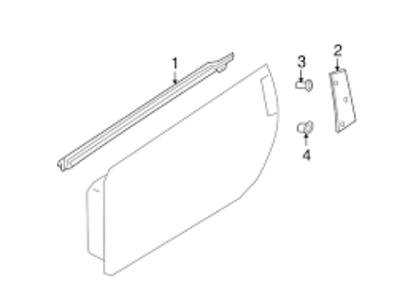 Genuine NISSAN OEM Z33 Front Door Out Side LH Molding Assy 80821-CD711