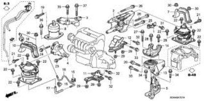 Genuine Honda OEM Rubber Rear Engine Mounting For AT ACCORD 4D 50810-SDA-E01