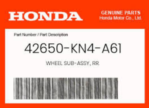 GENUINE HONDA OEM COMPLETE REAR WHEEL 1985-2013 XR100R CRF100 42650-KN4-A61