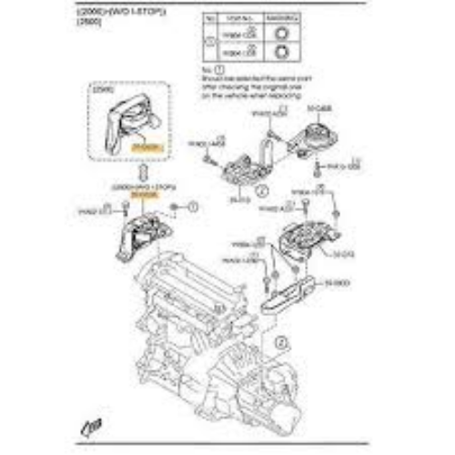 Genuine Mazda OEM Engine Motor Mount 2004-2011 Mazda 3 BBM4-39-060D