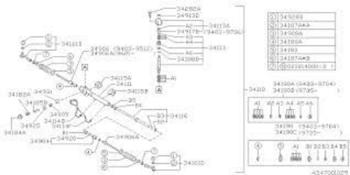 Genuine Subaru OEM B11 G10 G11 S10 LEGACY Rack And Pinion Seal Kit 34128FC000