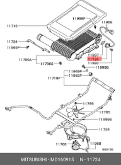 Genuine Mitsubishi OEM PAJERO Switch,Inter Cooler Air Temperature MD160915 F/S