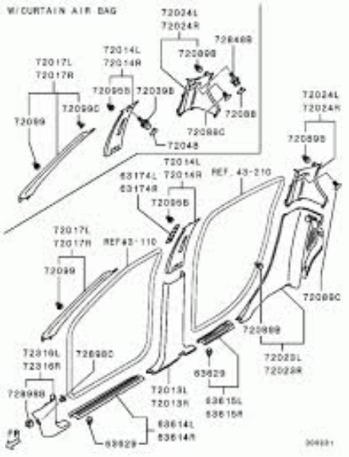 Genuine MITSUBISHI OEM TRITON KB9T Rear Scuff Plate Left Side MN123961HA