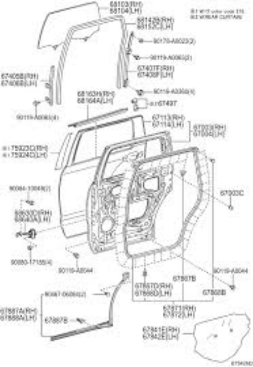 Genuine TOYOTA OEM LH Rear Door Check ASSY TUNDRA SEQUOIA 68640-0C050