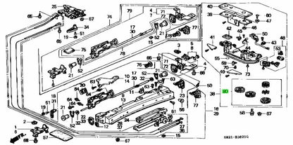 Genuine HONDA DELSOL/EG2 Roof Tilter Unit Mechanism Gear Set 04857-SR2-315 OEM