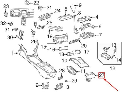 Genuine Toyota OEM Lexus LS430 01-06 Front Center Console Beige color Cup Holder