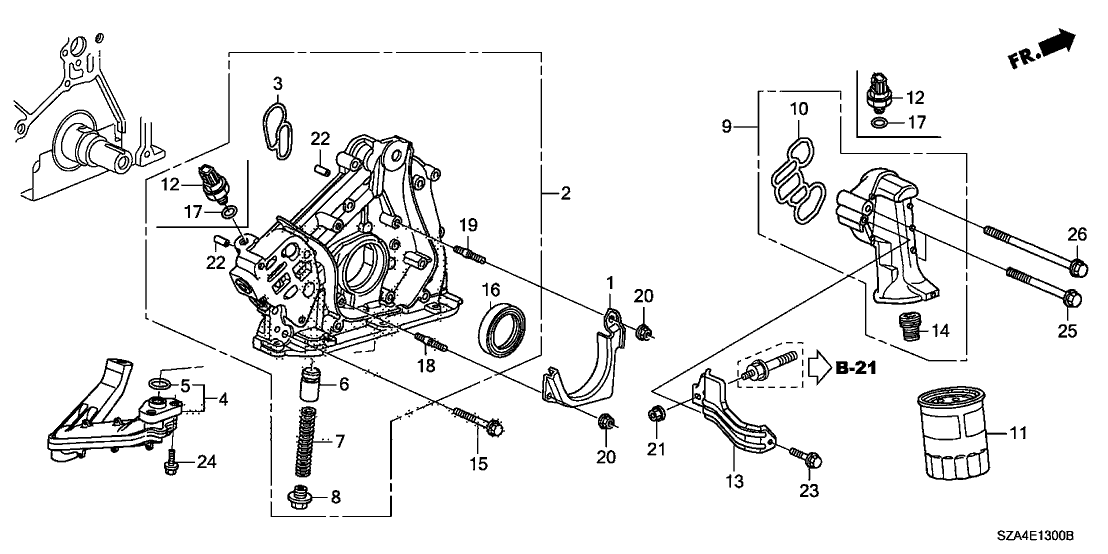 Honda Genuine Accord Odyssey 08-15 Pilot 09-11 Oil Pump Assy 15100-R70-A02 New