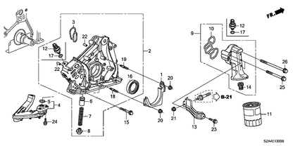 Honda Genuine Accord Odyssey 08-15 Pilot 09-11 Oil Pump Assy 15100-R70-A02 New