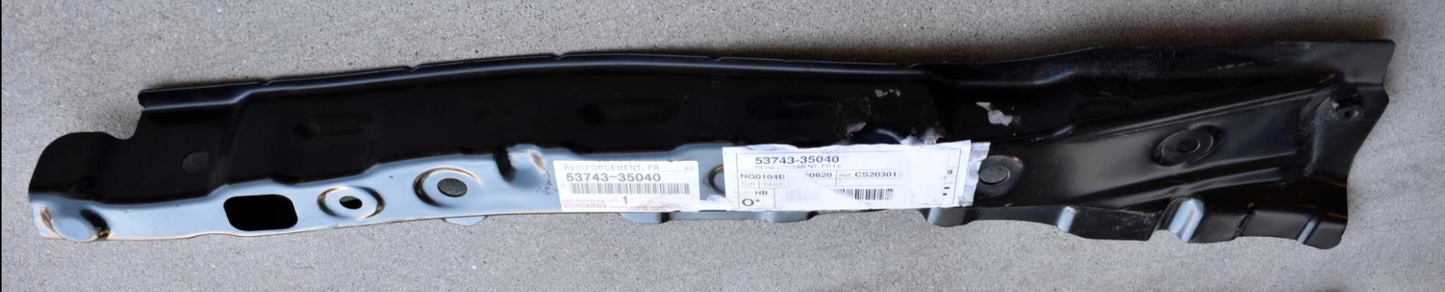 Genuine Toyota Front fender apron 53743-35040 Reinforcement Front RH OEM