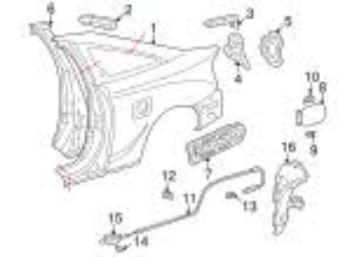 Genuine TOYOTA OEM 2000-2005 CELICA Fuel Door Lid Assembly 77350-20311