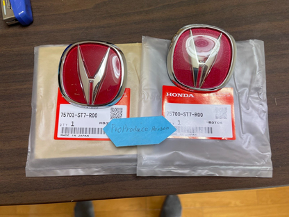 Genuine Honda Acura  RED A Emblem Front and Rear 97-01 Integra DC2 Type-R