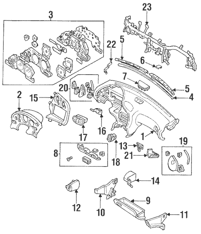 Genuine Mazda OEM 1993-1995 RX-7 Center Dash Speaker Cover Mesh FD01-55-530A 00
