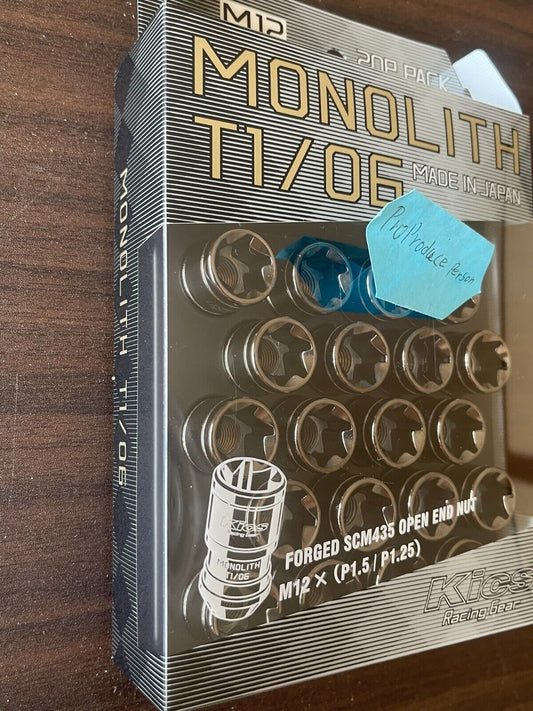 Genuine KYO-EI KICS MONOLITH T1 / 06 [ M12 X P1.5] 20PCS OEM MN01GK