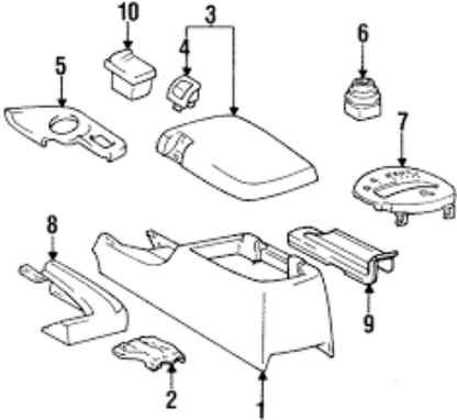 Genuine TOYOTA OEM SUPRA 93-02 JZA80 MK4 Center Console Latch Lock Handle