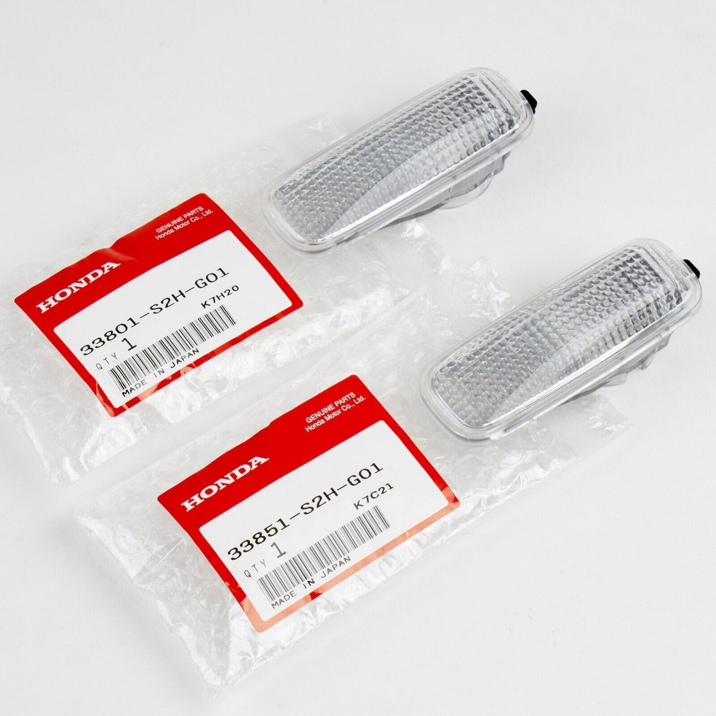 Genuine HONDA OEM CIVIC TYPE-R EK9 Front Fender Side Marker Lamp Light Clear Set