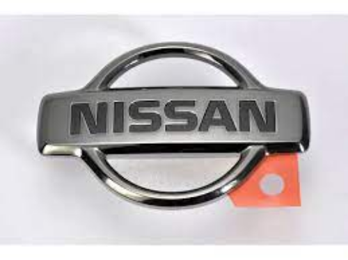 Genuine Nissan 98-00 Skyline GTR R34 Rear NISSAN Emblem Black Chrome 84890-AA000
