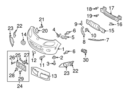 Mazda Genuine NH54-50-A11A BB OEM 2009-2012 MX-5 MIATA Bumper Towing Hook Cover