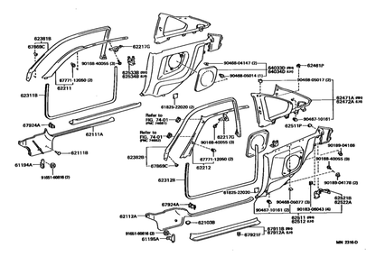 Genuine Toyota Door Weatherstrip Seal Trim RH & LH Set SUPRA JZA80 MK4 New