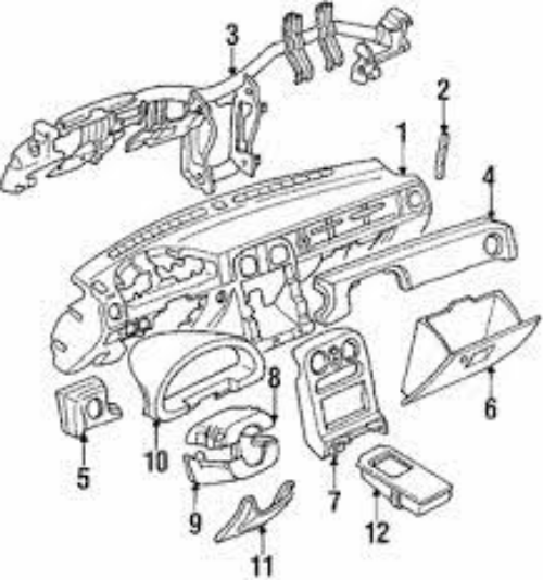 Genuine Mazda 1990-1993 Miata Center Dash Console Cover Bezel NA01-55-210B-00