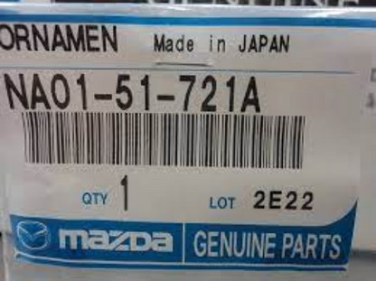 Genuine Mazda OEM 1990-1997 MX-5 Miata Rear Chrome Emblem w/ Red Lettering