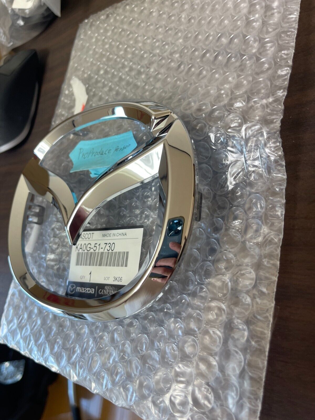 Genuine MAZDA OEM 16-19 CX-5 CX-9 CHROME FRONT GRILLE EMBLEM 2016 2017 2018 2019