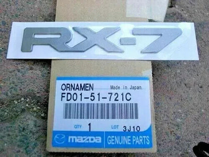 Genuine MAZDA OEM RX-7 FD3S Rear Badge Emblem RARE ITEM FD01-51-721C