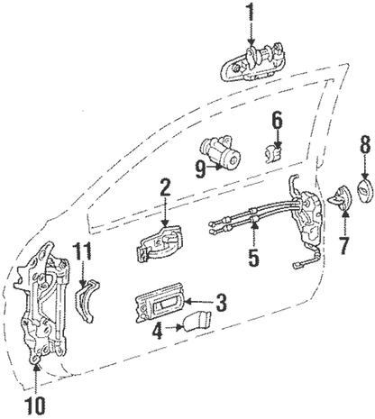 Genuine Lexus OEM Sc300/400 Front Inside (LH) Side Door Lock Handle 69206-24030