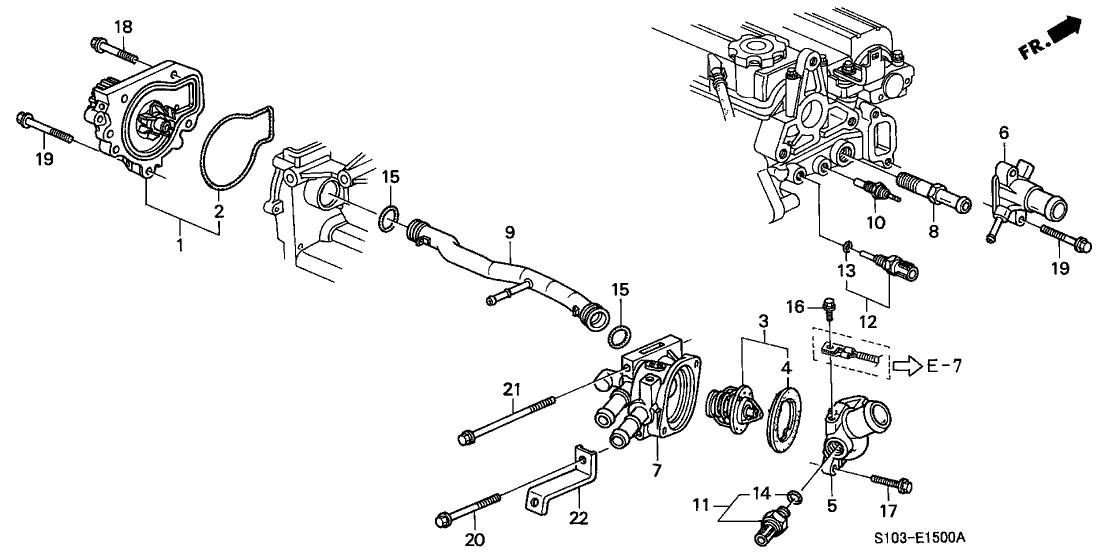 HONDA Civic EG6 EK DC DB Thermostatat Genuine Housing 19320-P30-J00 JDM OEM
