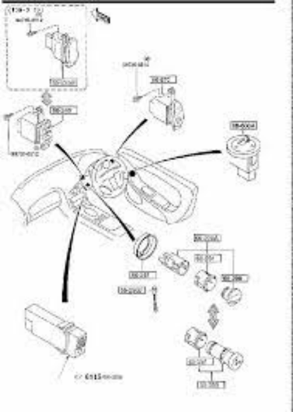 Genuine Mazda OEM FD3S RX-7 Door Mirror Switch Remote Control RHD F100-66-600A
