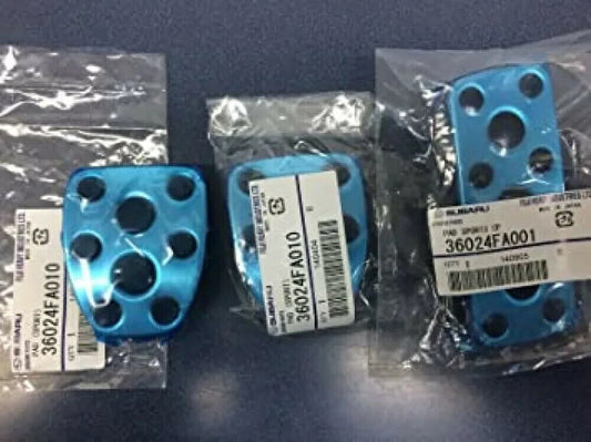 Genuine Subaru OEM 3 Piece Aluminum Pedal Pad Set Brake Clutch Accelerator Parts