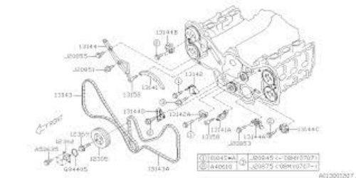 GENUINE Subaru 3.0L Engine Timing Chain SUBARU TRIBECA LEGACY OUTBACK 13143AA041