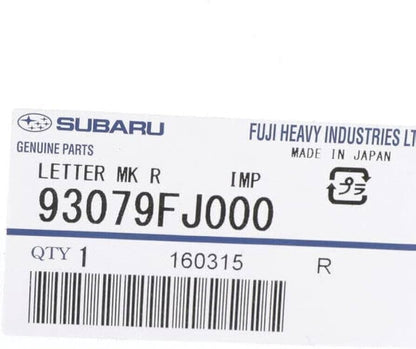 Subaru Genuine OEM 93079FJ000 "IMPREZA" Trunk Nameplate Badge 2012-2016 Impreza