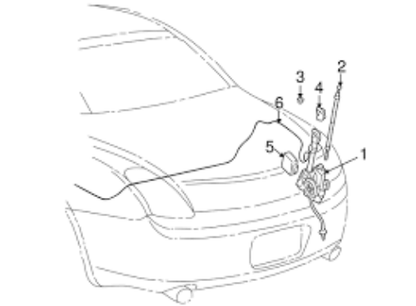 GENUINE TOYOTA OEM LEXUS 2002-2010 SC430 ANTENNA ROD MAST & CABLE 86337-24340