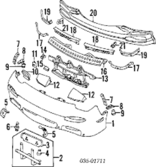 Genuine MAZDA OEM RX-7 FD3S Front Bumper Mount Retainer FD01-50-0K1B