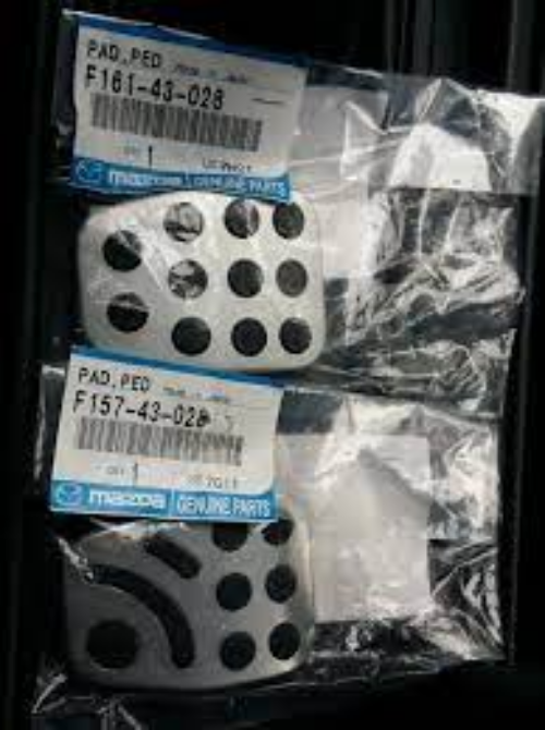 Genuine Mazda OEM Aluminum Clutch Brake Pedal pads F161-43-028 / F157-43-028 F/S