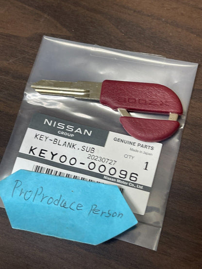 Nissan Genuine Master Key Blank Uncut Red 90-96 300ZX Z32 KEY00-00096 OEM