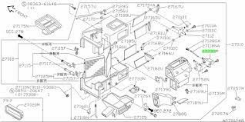 Genuine Nissan OEM JDM Skyline GTR R32 Heater & Blower Actuator Mode 27731-53E00