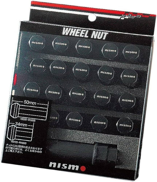 Nissan OEM NISMO Wheel Lug Nut Set 20 pieces M12x1.25 50mm Deep 40220-RN815